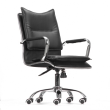 逍遙座電腦椅家用辦公椅真皮職員椅歐式工作主播沙發老板防爆舒適 型號Z601 經典黑 PU西皮