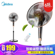 美的（Midea） FS40-13GR 大風量電風扇/落地扇/智能家用電風扇/遙控風扇電扇